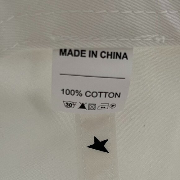 Golden Goose White Cream Adjustable Baseball Hat Cap With Star NWOT - Picture 11 of 16